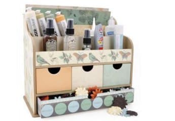 Desktop Craft Organizer with Drawers Vector File for Laser Cutting