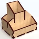 Desktop Organizer Pen Holder Laser Cut File (DXF, SVG, CDR)