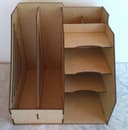 Desktop Organizer with Document Slots Laser Cut Vector File (DXF)