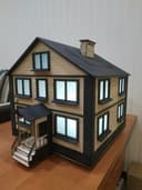 Detailed Two-Story Dollhouse Laser Cut Model Vector File