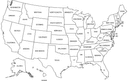 Detailed USA Map with 50 States Vector File for CNC DXF