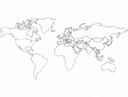 Detailed World Map Vector Design for Laser Cutting DXF