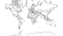 Detailed World Map Vector Design for Laser Cutting DXF