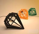 Diamond Geometric Pendant Lamp Vector File for Laser Cutting