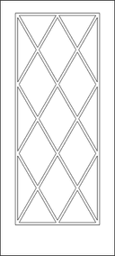 Diamond Pattern Door Panel Vector Design - Free DXF/DWG
