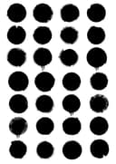 Distressed Grunge Circle Labels Vector Set for Laser Cutting