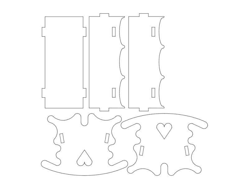 DIY Doll Cradle 3D Puzzle Laser Cut Vector File