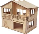 DIY Dollhouse with Garage Laser Cut Vector File