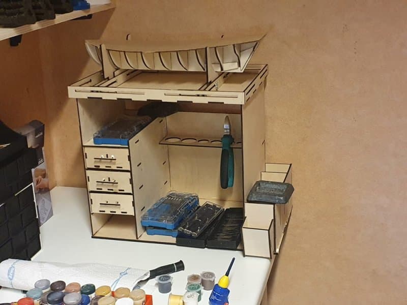 DIY Laser Cut Craft Workshop Organizer DXF Vector File