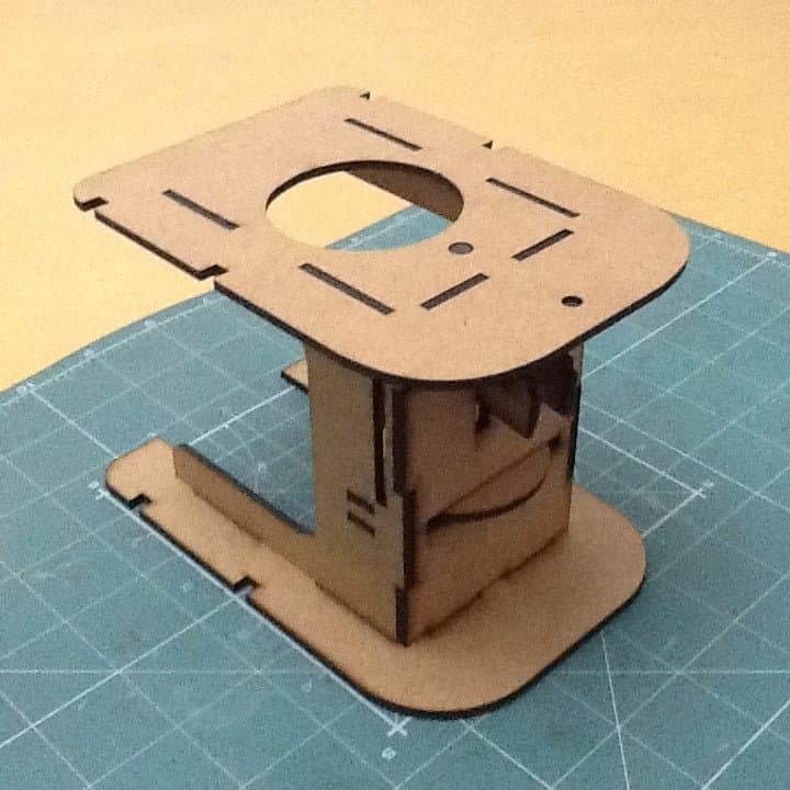 DIY Laser Cut Wooden Microscope Stand Vector DXF