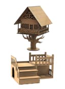 DIY Treehouse and Pet Platform 3D Puzzle Laser Cut Vector File