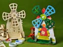 DIY Windmill 3D Puzzle Laser Cut Vector Plan
