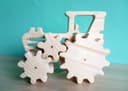 DIY Wooden Tractor Toy Vector Design for Laser Cutting