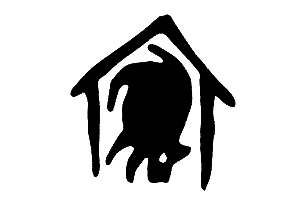 Dog Inside House Silhouette Laser Cut DXF File