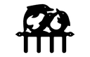 Dolphin Family Key Holder Vector File for Laser Cutting