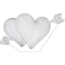 Double Hearts 3D Illusion Lamp Laser Cut Vector File