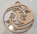 Dragon Yin Yang Pendant Vector Laser Cut File (DXF)