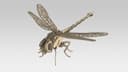 Dragonfly 3D Wood Puzzle Laser Cut Vector Plan