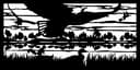 Eagle and Wildlife River Scenery Vector DXF for Plasma Cutting