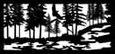 Eagle in Forest Mountain Landscape Vector DXF File