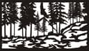 Eagle Over Forest Stream Wall Art DXF Laser & Plasma Design
