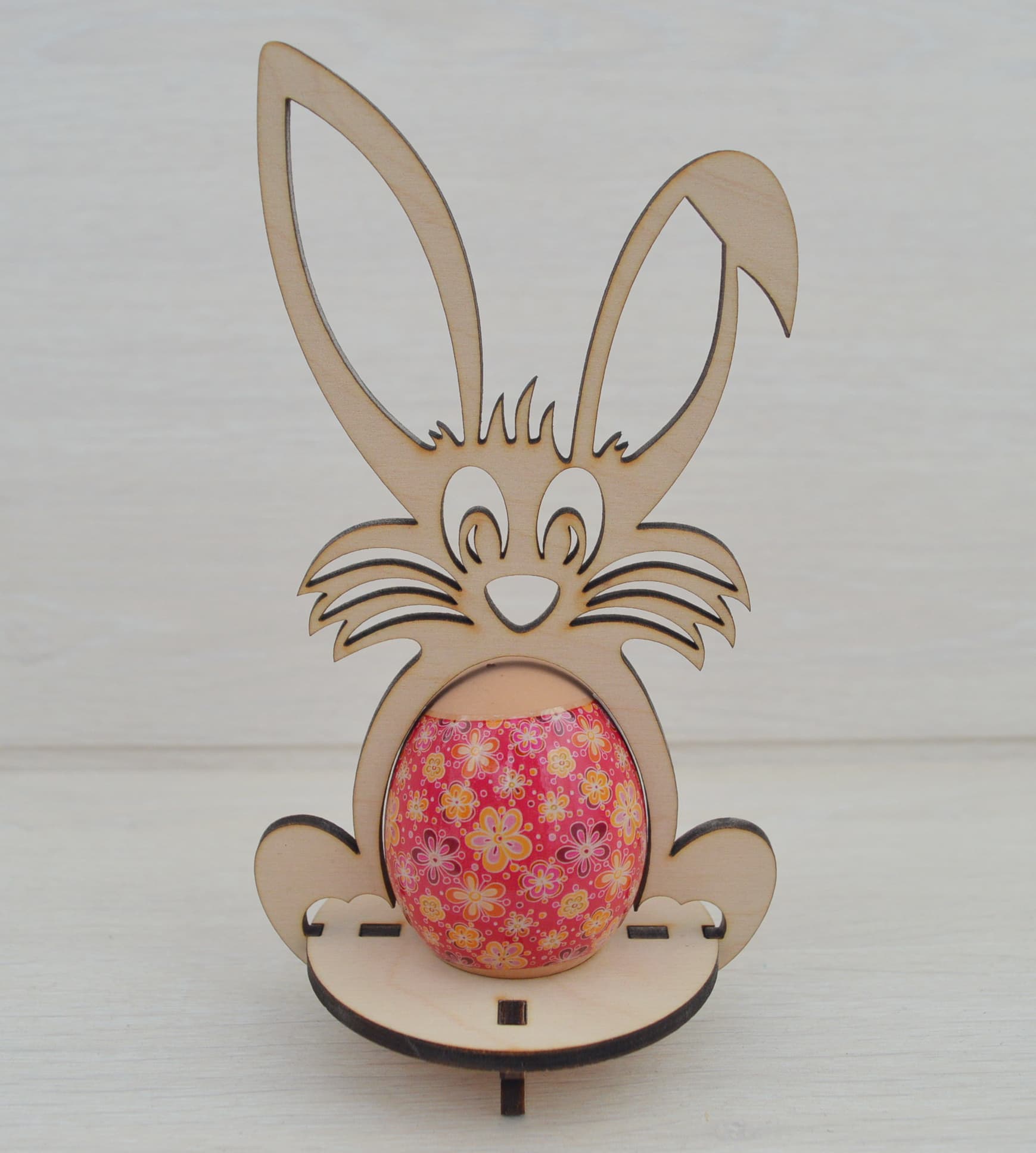 Easter Bunny Egg Holder Laser Cut Vector Plan