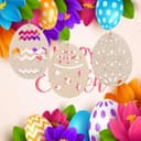 Easter Egg Ornaments Laser Cut Files SVG DXF
