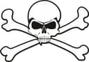 Edgy Skull and Crossbones Vector Design for CNC Laser Cutting