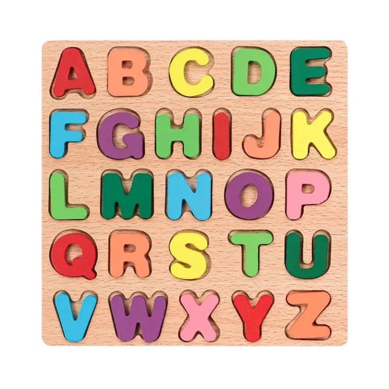 Educational ABC Alphabet Puzzle Board Laser Cut Vector File