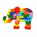 Educational Elephant Number Jigsaw Puzzle Vector File (SVG/DXF)