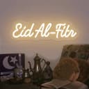 Eid Al-Fitr Neon Style Wall Sign Vector File for Laser Cutting