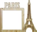 Eiffel Tower Paris Wooden Photo Frame Laser Cut Vector File (DXF/CDR)