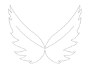 Elegant Angel Wings Vector Design DXF File