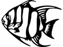 Elegant Angelfish Vector Design for Laser Cutting DXF