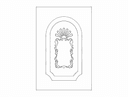 Elegant Arched Door Panel Vector Design DXF File