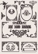 Elegant Art Deco Frames Vector Collection for Laser Cutting