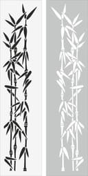Elegant Bamboo Stencil Design Free Vector for Laser Cutting