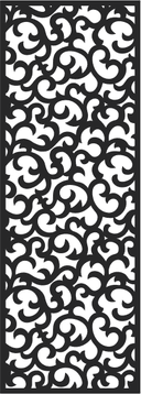 Elegant Baroque Scrollwork Decorative Screen Vector File (DXF/CDR)