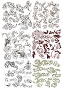 Elegant Baroque Swirls and Filigree Ornaments Vector Set