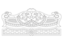 Elegant Bed Headboard Decorative Panel CNC Vector File