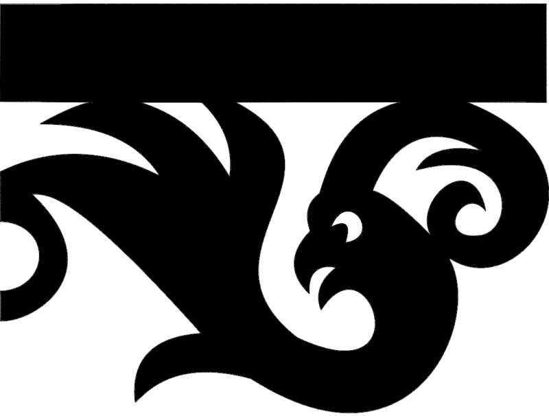 Elegant Bird Scroll Corbels Vector File for CNC Laser Cutting