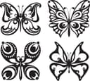 Elegant Butterfly Silhouettes Set Vector Files for Laser Cutting
