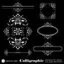 Elegant Calligraphic Flourish Elements Vector Set for Laser Cutting