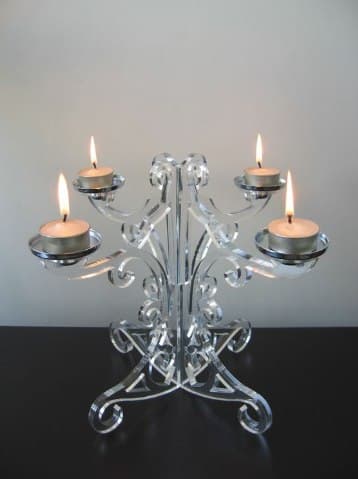 Elegant Candelabra 4-Arm Candle Holder Vector Design File