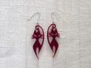Elegant Cat Silhouette Earrings Laser Cut Vector File
