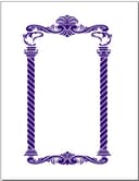 Elegant Classical Column Frame Vector Design DXF