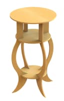 Elegant Curved Side Table Laser Cut Vector File (DXF)