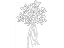 Elegant Daffodil Bouquet Vector Wall Art DXF File