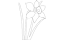 Elegant Daffodil Flower Vector Design for Laser Cutting DXF