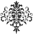Elegant Damask Floral Motif Vector for Laser Cutting DXF